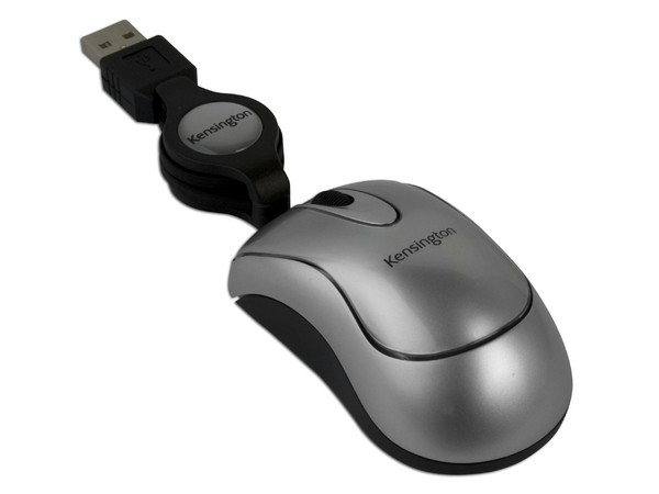 Mini Mouse Kensington óptico, retráctil, USB.