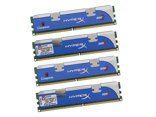 Memoria Kingston HyperX 4GB (4 x 1GB) DDR2 SDRAM (1066MHz - PC2-8500), Kit con 4 piezas de 1GB