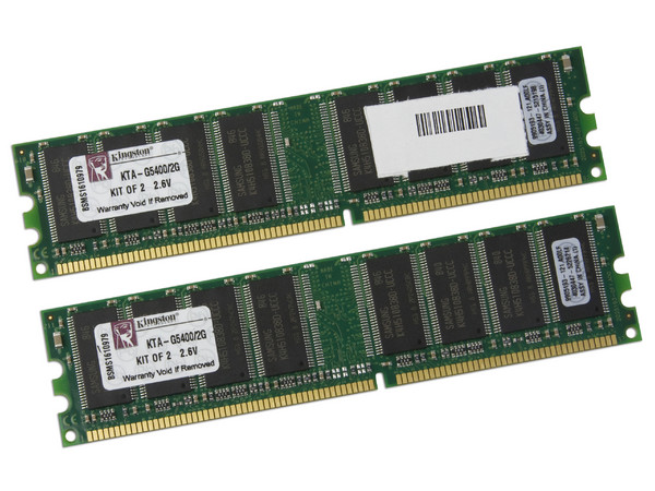 Memoria Kingston de 2GB (2 Piezas) Modelo: KTA-G5400/2G