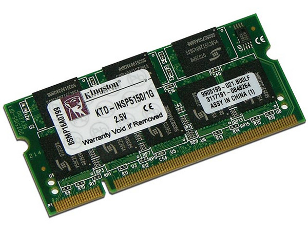 Memoria Kingston de 1GB, Modelo: KTD-INSP5150/1G