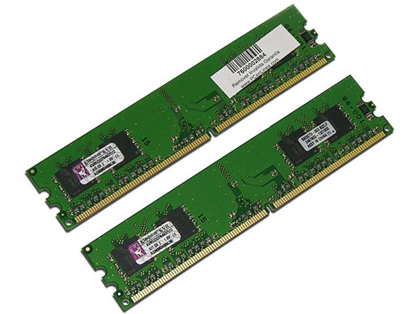 Memoria Kingston ValueRAM 512MB (2 x 256MB) DDR2 SDRAM (533Mhz - PC2-4200) Dual Channel, Kit con dos piezas de 256MB.