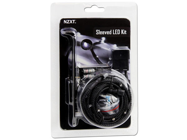 NZXT Sleeved Led Kit cable de 2m con 24 leds blancos con interruptor on/off y regulador de brillo