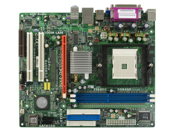 T. Madre GOAL3+, Chipset SiS 761GX,
Soporta: Athlon 64 (K8) / Sempron, Socket 754,
Memoria: DDR333 266/200MHz, 2GB Max,
Integrado: Audio, Red,
Diseño: Micro ATX, Ptos:1xPCEX16, 1xPCI, 1x CNR