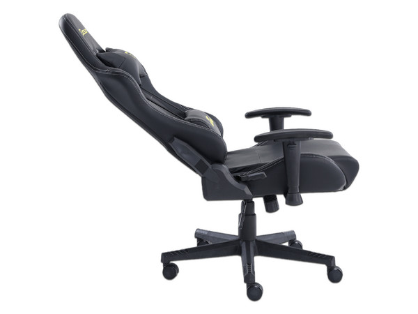 Silla Gamer Ocelot OGS-01, Inclinación de 165 grados, descansa brazos ajustables. Color Negro. (Caja abierta)