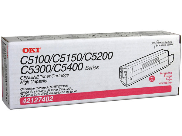 TONER OKIDATA MAGENTA C5100 C5 Modelo: 42127402