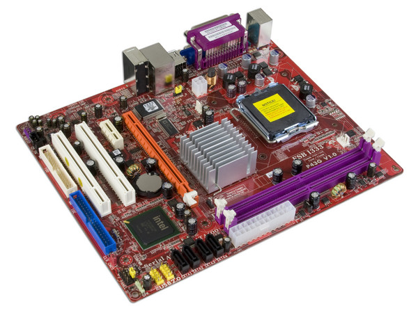 T. Madre PCCHIPS P43G (V1.0), ChipSet Intel G31 y ICH7,
Soporta: Cel.400, DualCore/Duo/Quad, 1333/1066/800MHz,
Memoria: DDR2 800/667, 2 Bancos, 4GB Max,
Integrado: Audio 5.1, Red 10/100, Video Intel,
Diseño: MicroATX, Ptos: 1xPCEx16, 1xPCE, 2xPCI