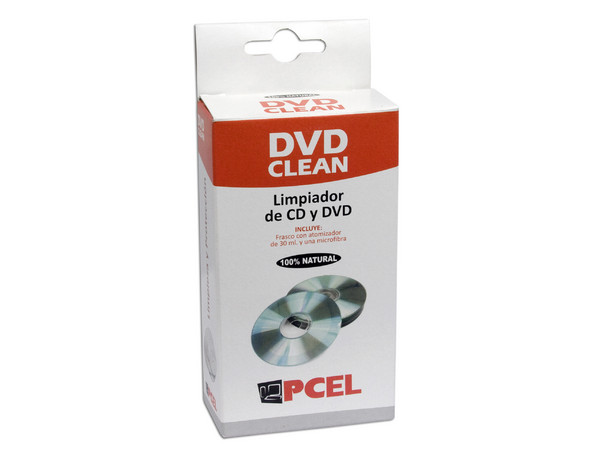 Limpiador de CDs y DVDs PCEL incluye Loción Limpiadora (30ml.) y una Microfibra. (producto 100% natural)