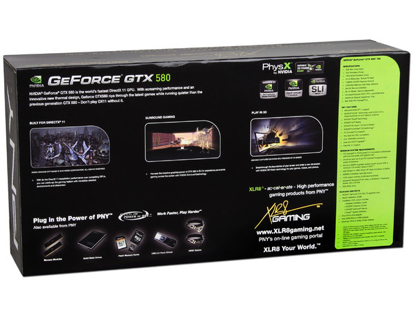 Tarjeta de Video PNY NVIDIA  GeForce GTX 580 OverClocked, 1536MB GDDR5, MiniHDMI, Dual DVI, Puerto PCI Express 2.0 