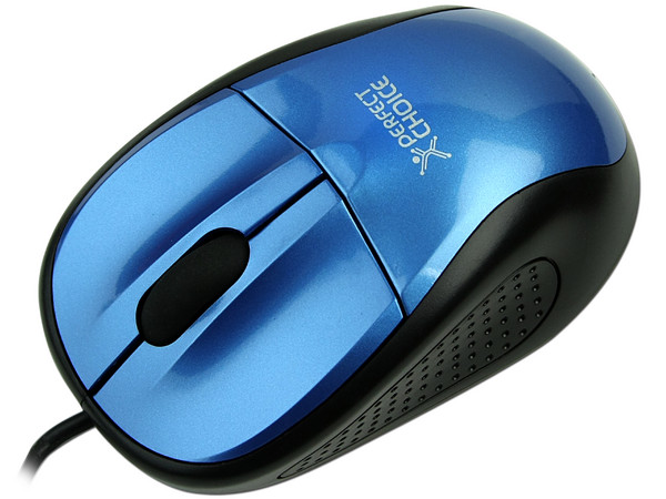 Mini Mouse Perfect Choice Óptico, USB. Color Azul