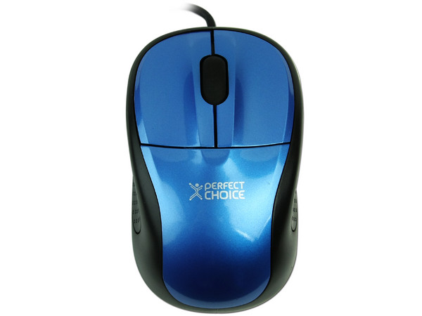 Mini Mouse Perfect Choice Óptico, USB. Color Azul