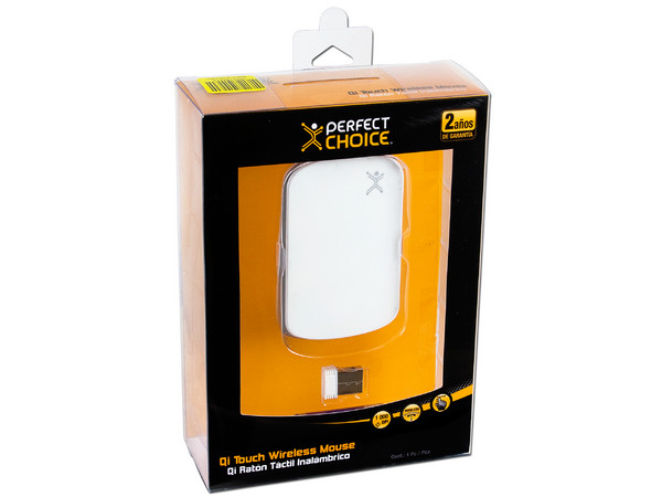 Mouse Táctil Inalámbrico Perfect Choice Qi. Color Blanco