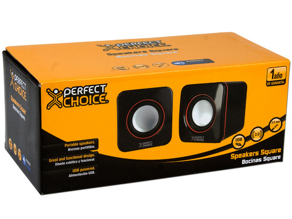 Bocinas Portátiles Perfect Choice  Square, USB