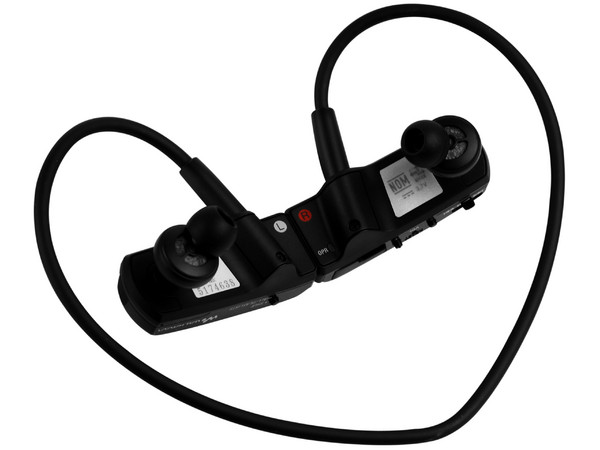 Reproductor de mp3 Sony WALKMAN NWZ-W252 de 2GB, en forma de audífonos, sin cables y resistente al agua.