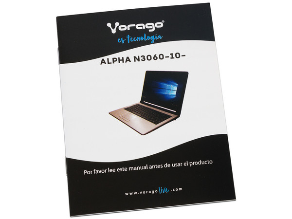 Laptop Vorago ALPHA N3060-10-1:
Procesador Intel Celeron N 3060 (hasta 2.4 GHz),
Memoria de 4GB DDR4,
Disco Duro de 500GB,
Pantalla de 14