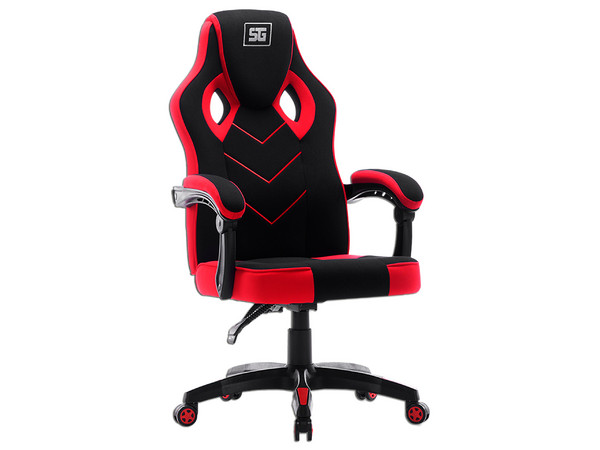 Silla Gamer Vorago Start The Game CGC301-RD, respaldo reclinable, soporta hasta 120kg, ruedas ABS 60mm. Color Rojo. (Caja abierta)