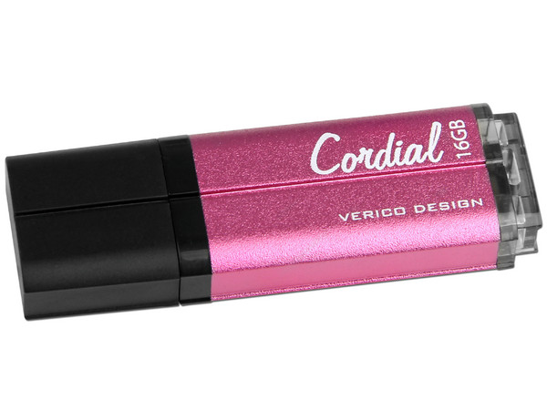 Unidad Flash USB 2.0 Verico Cordial de 16GB. Color Rosa