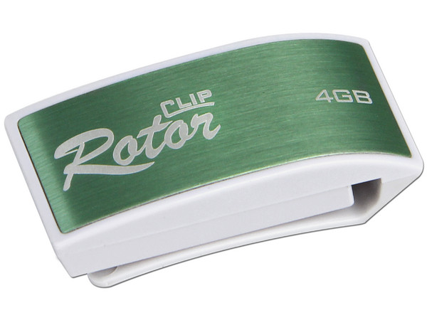 Unidad Flash USB 2.0 Verico Clip Rotor de 4GB. Color Verde