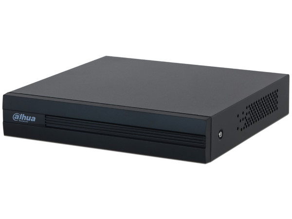 DVR Penta-híbrido Dahua DH-XVR1B04-I, de 1 canal IP, 4 Canales HDCVI, WizSense, Almacenamiento de hasta 6TB (No incluido). Empaque original desgastado, sin empaques internos, producto con desgaste y uso visible.