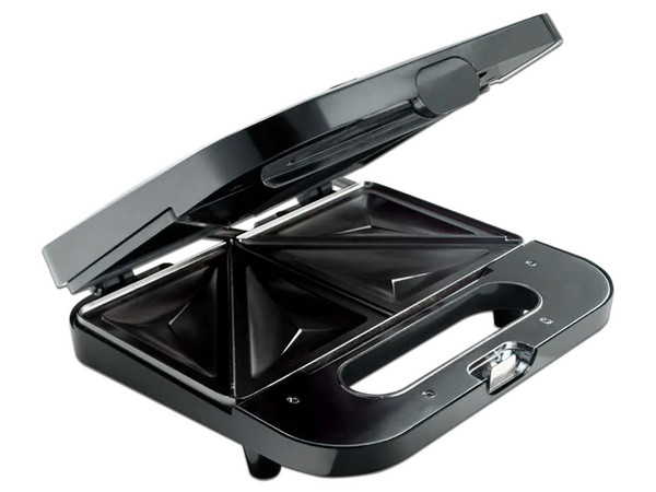 Sandwichera Oster CKSTSM2885, 2 Rebanadas, Termostato Automático, Color Negro.