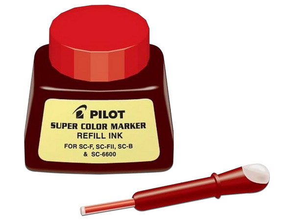 Tinta para Marcador Pilot SC-RF EMP-180, 30ml, Permanente, Tinta Roja.