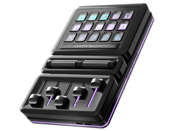 Teclado Cooler MasterHUB Stream Kit, Sistema Modular, 15 Teclas Programables, USB, Color Negro.
