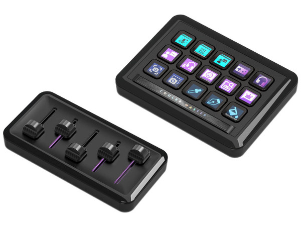 Teclado Cooler MasterHUB Stream Kit, Sistema Modular, 15 Teclas Programables, USB, Color Negro.