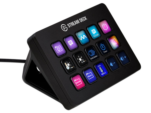Controlador de Streaming Elgato Stream Deck MK.2, 15 teclas LCD, USB-C, compatible con Windows y MacOS.