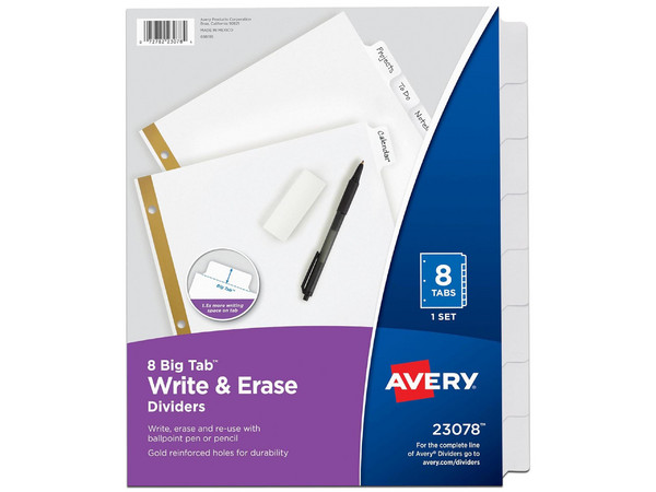 Separador Avery 23078, Carta, 8 Divisiones.