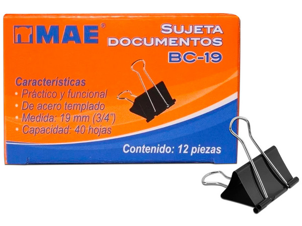 Sujeta Documentos MAE BC-19 19mm (3/4