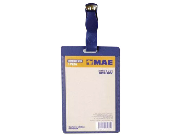 Gafete vertical Mae GFS-10V, Color azul, caja con 50 piezas.