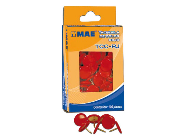 Tachuela Mae, cantidad de 100 piezas. Color Roja
