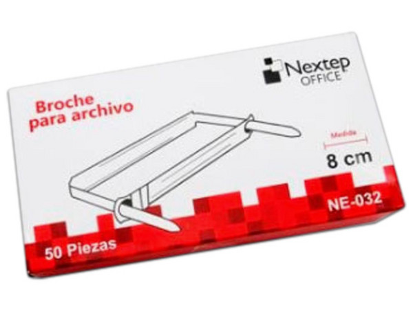 Broche Nextep para Archivo, No.8cm con 50 piezas.