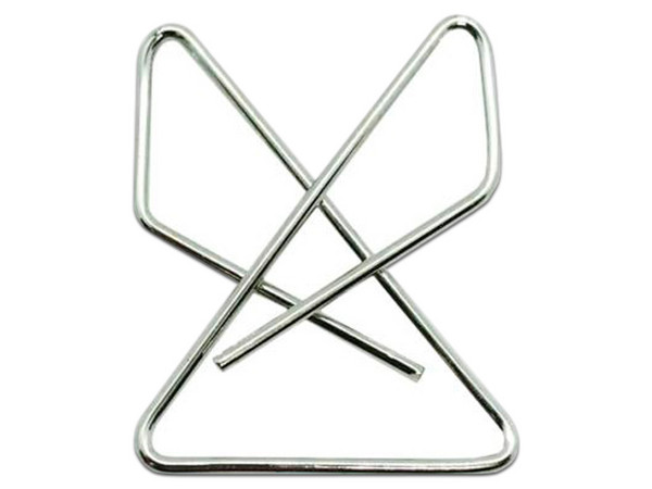 Clip Tipo Mariposa Nextep Niquelado, #1, 60mm, 12 Clips.