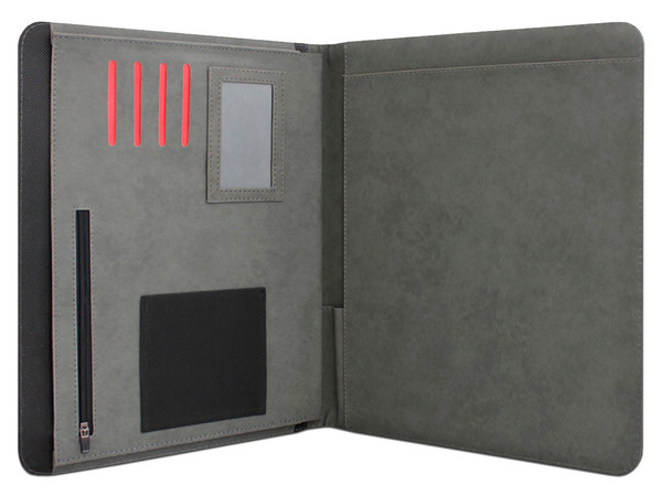 Portadocumentos Bifolio Ejecutivo SWISSMOBILITY NAIR, Con 2 compartimientos, Color Negro.