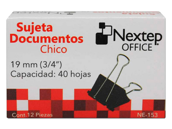 Sujeta Documentos Chico de 19 mm (3/4