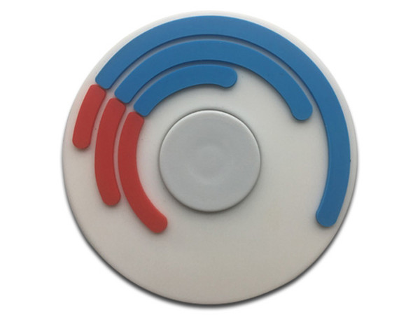 Fidget Spinner Brobotix. Color Blanco, diseño de Hipnosis.