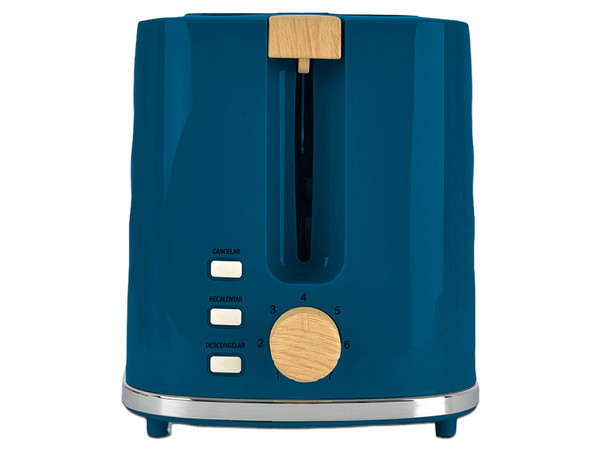 Tostadora Mirati MBT01 de 800W, 7 Niveles de Tostado, Color Azul.