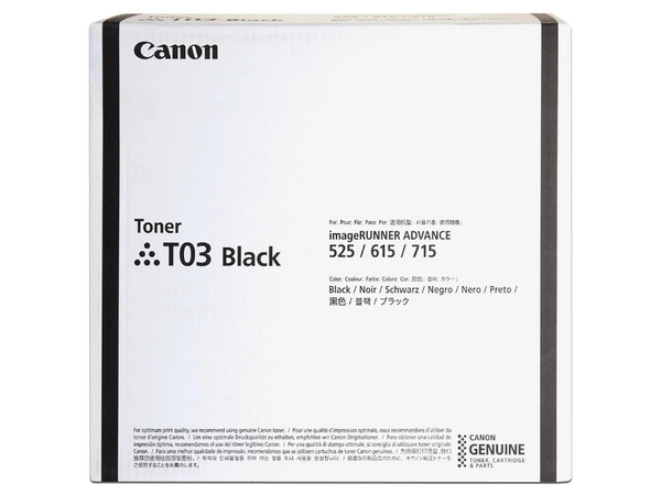 Tóner Canon T03, Compatible con imageRUNNER ADVANCE. Color Negro.