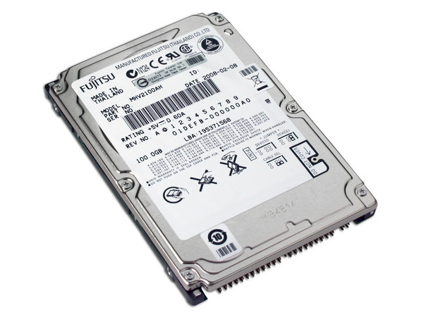 Disco Duro para Laptop Fujitsu de 100GB, 5400 RPM, IDE