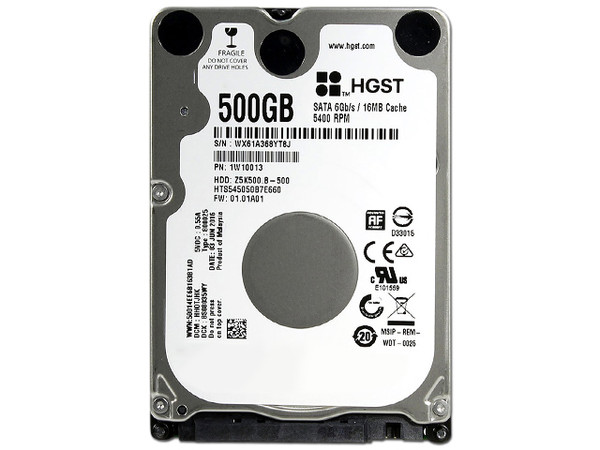 Disco Duro HGST de 500GB, 5400 RPM, SATA III, 7mm.