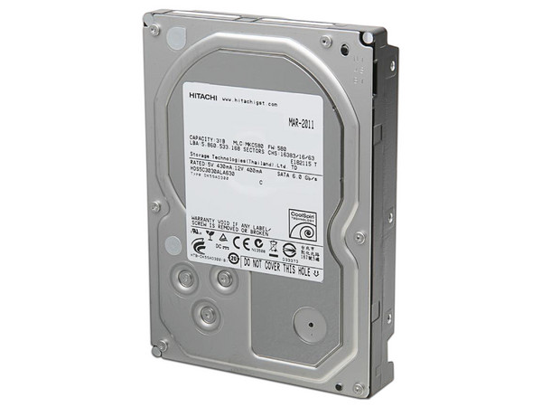 Disco Duro Hitachi Deskstar 3TB, Caché 32MB, 7200 RPM, SATA III (6.0 Gb/s), New Pull.