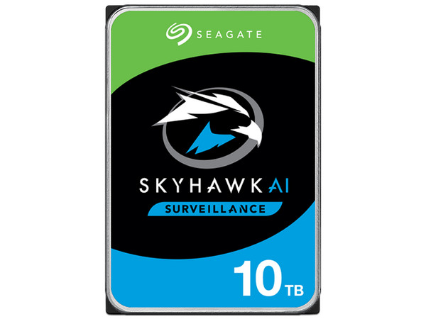 Disco Duro para Videovigilancia Seagate SkyHawk AI de 10TB, 256MB caché, SATA III (6.0 Gb/s).