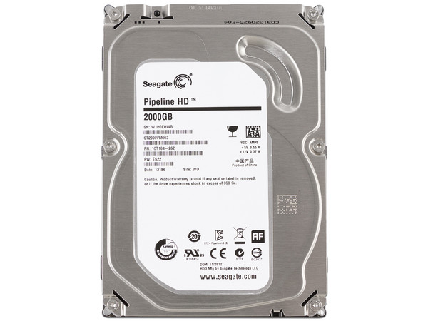 Disco Duro Seagate Pipeline HD de 2TB, Caché 64MB, 5900 RPM, SATA III (6.0 Gb/s), New Pull.