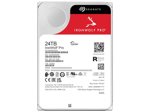 Disco Duro Para Servidor Seagate IronWolf Pro de 24TB, 7200 RPM, 3.5