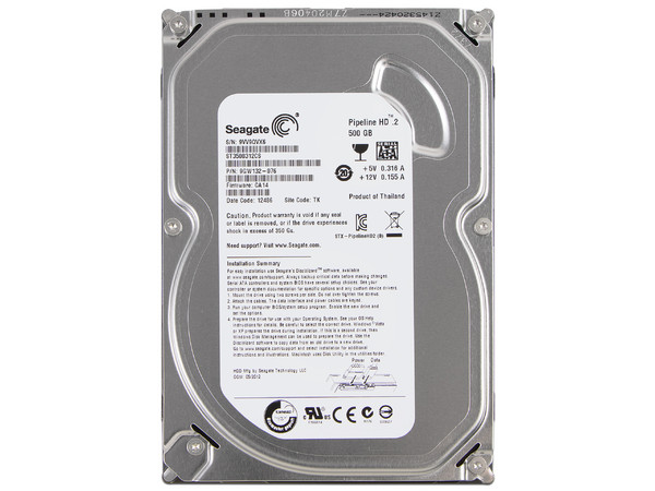 Disco Duro Seagate Pipeline HD de 500 GB, Caché 8MB, 5900 RPM, SATA II (3.0 Gb/s), New Pull.