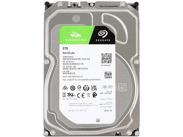 Disco Duro Seagate Barracuda 8TB, Caché 256MB, 5400 RPM, SATA III (6.0 Gb/s).