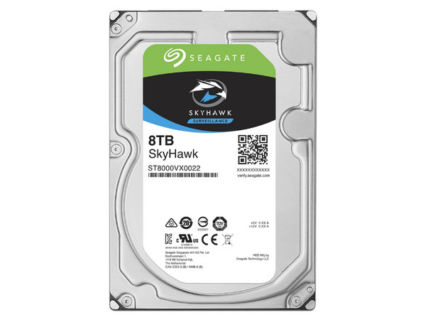 Disco Duro para Videovigilancia Seagate SkyHawk de 8TB, Caché 256MB, SATA III (6Gb/s).