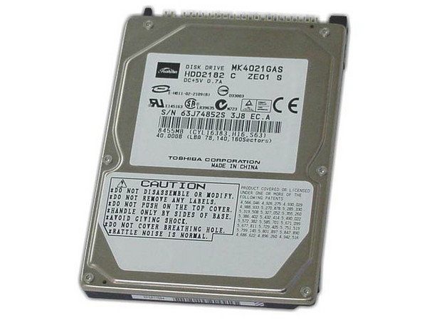 Disco Duro Toshiba para Laptop/Notebook de 40GB