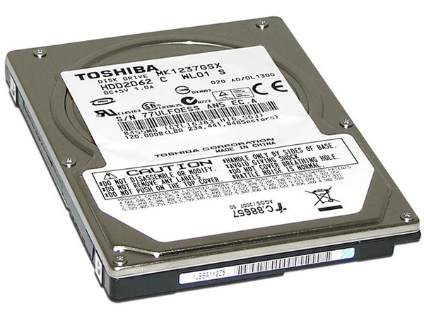 Disco Duro para Laptop TOSHIBA de 120GB, 5400 RPM, Serial ATA