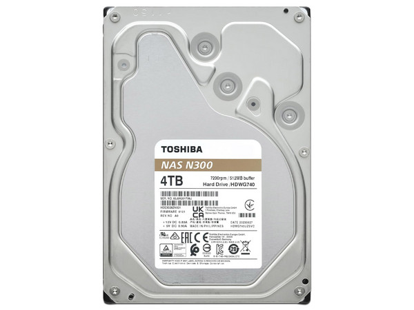Disco Duro Toshiba N300 de 4TB para Sistemas NAS, 7200RPM, AP, SATA III (6.0 Gb/s).
